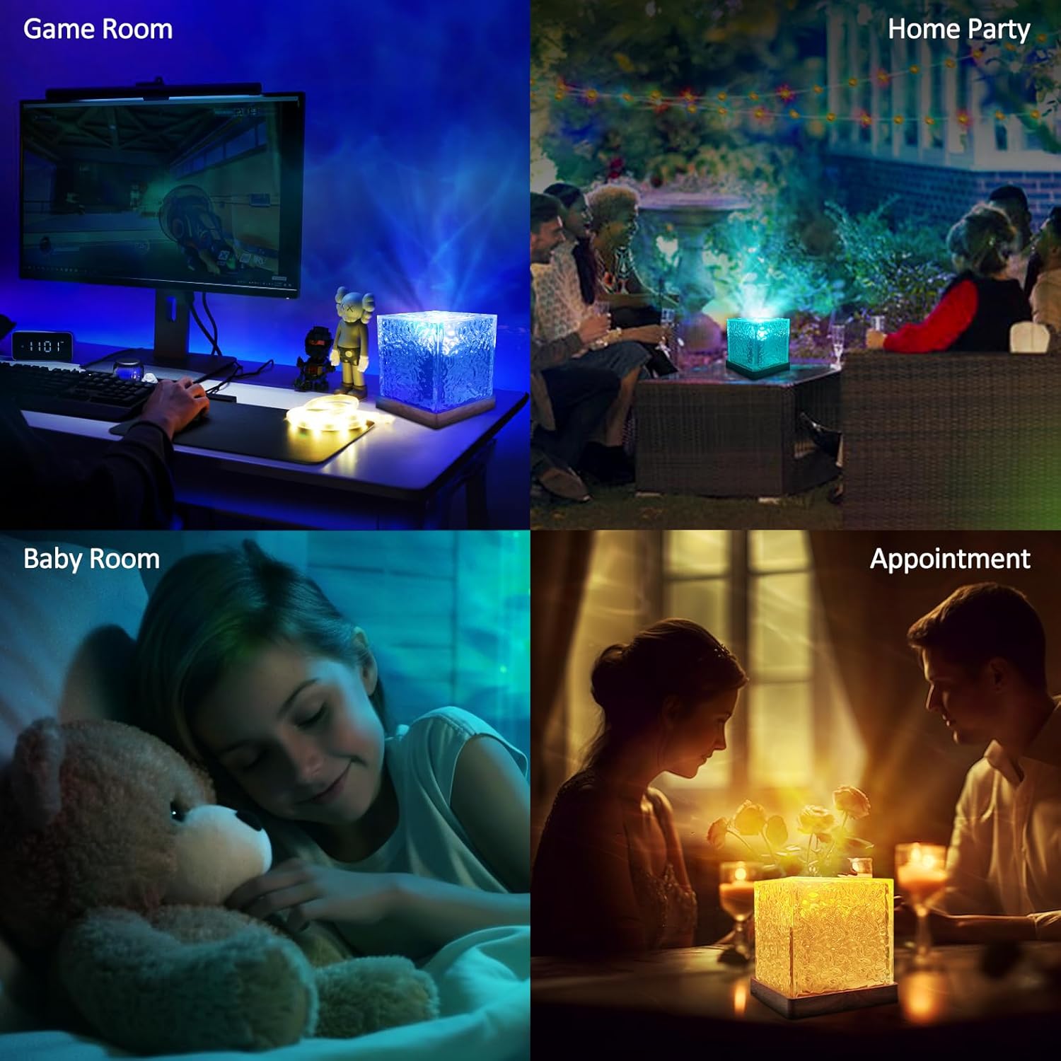 Touch Sensor & Remote Control Lamp 16 Colours || Premium Ocean Wave Lamp