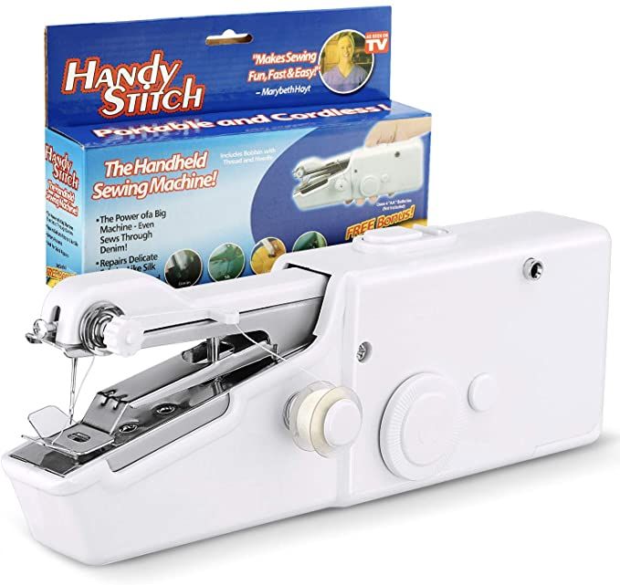 Mini Portable Handy Handheld Sewing Machine Battery-Operated Stitching Tool Lightweight