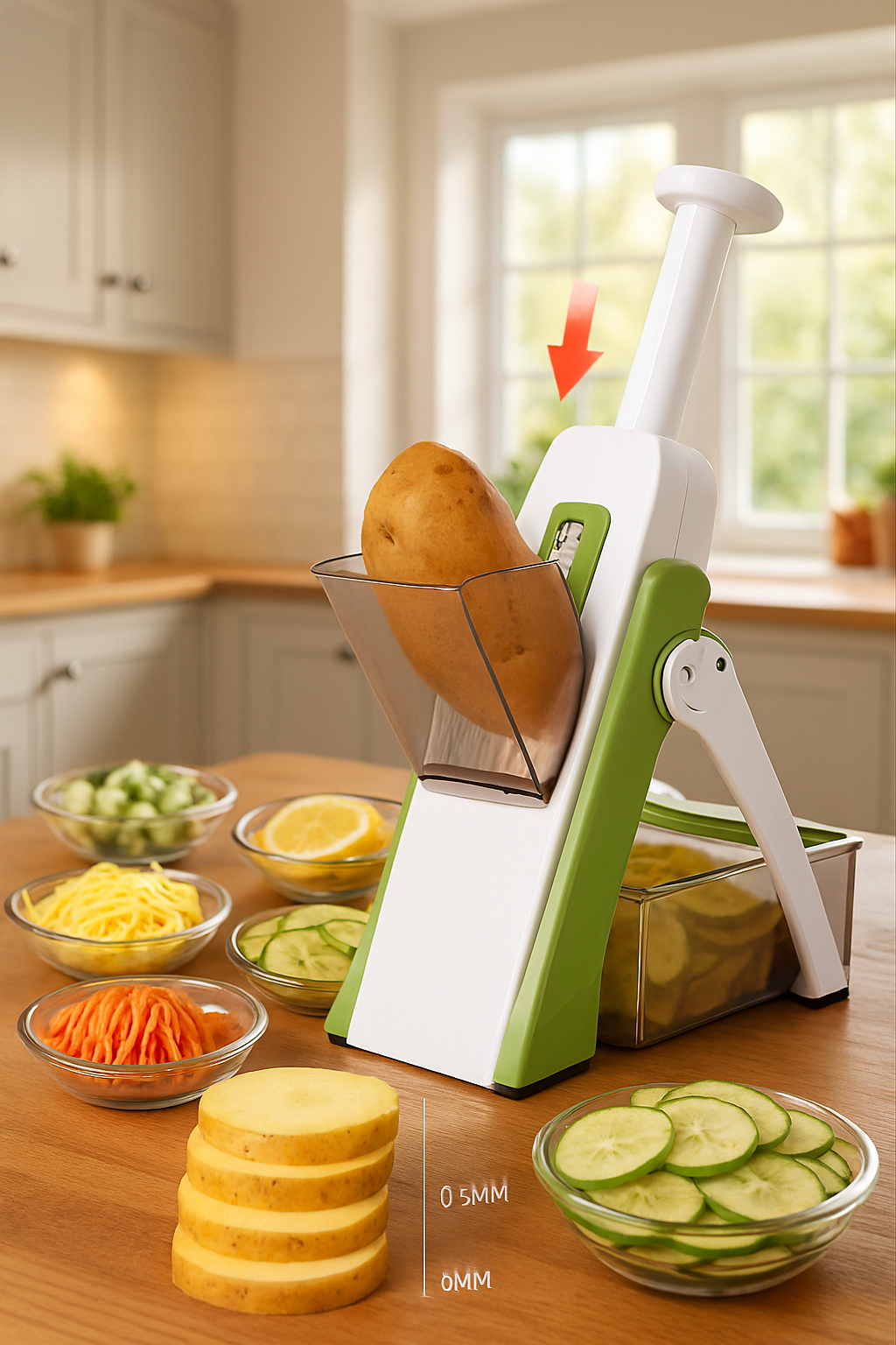 Mandoline slicer 5 in 1 Manual Vegetable Slicer Foldable Grater Slicer Food and Vegetable chopper potato slicer Household Kitchen Chopping Artifact Grater peelers