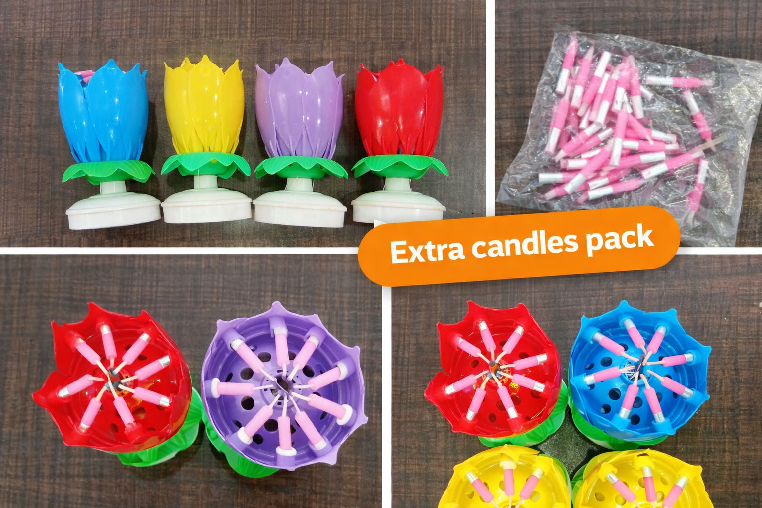 Musical Birthday Flower Candle