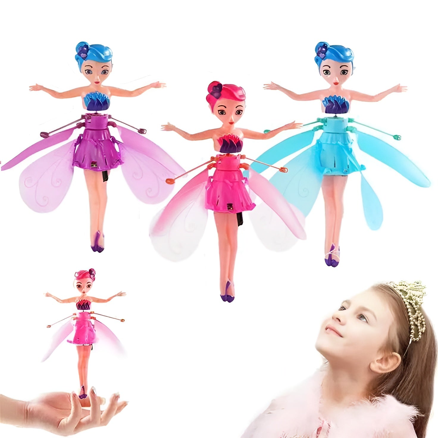 Rechargeable Magical Flying Fairy Doll,hand Sensor Control / Sky Dancers Flying Toy