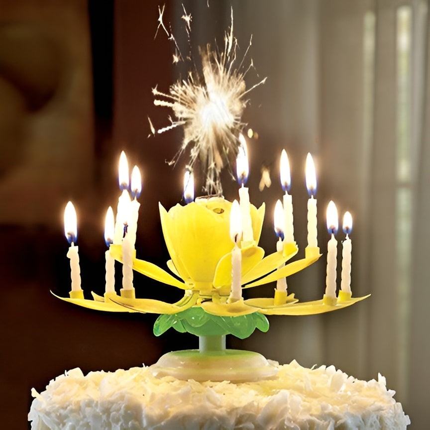 MUSICAL BIRTHDAY FLOWER CANDLE
