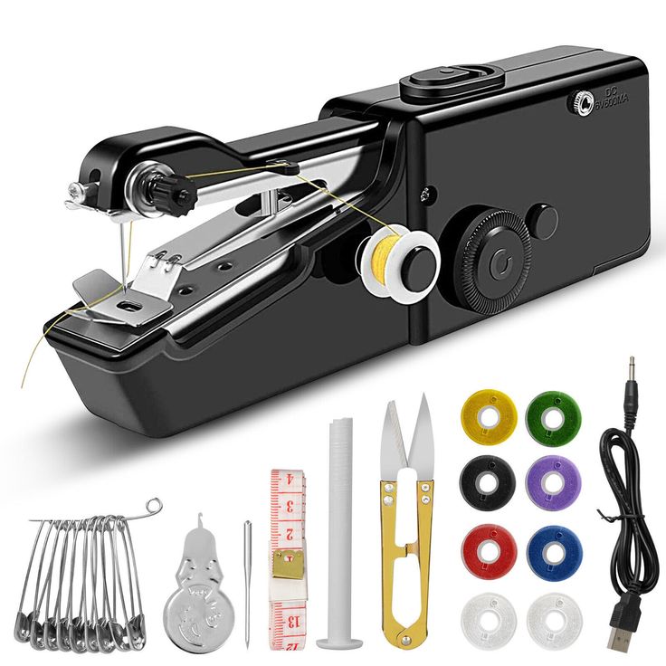 Mini Portable Handy Handheld Sewing Machine Battery-Operated Stitching Tool Lightweight