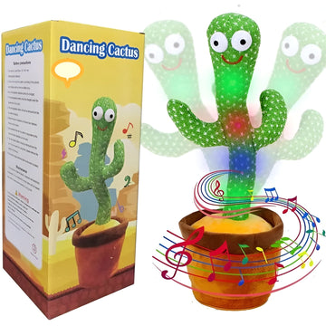 Dancing Cactus Toy – Singing, Talking, Voice Recording Plush with USB Rechargeable Function – Fun Educational Gift for Babies and Kids