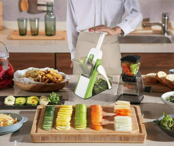 Mandoline slicer 5 in 1 Manual Vegetable Slicer Foldable Grater Slicer Food and Vegetable chopper potato slicer Household Kitchen Chopping Artifact Grater peelers