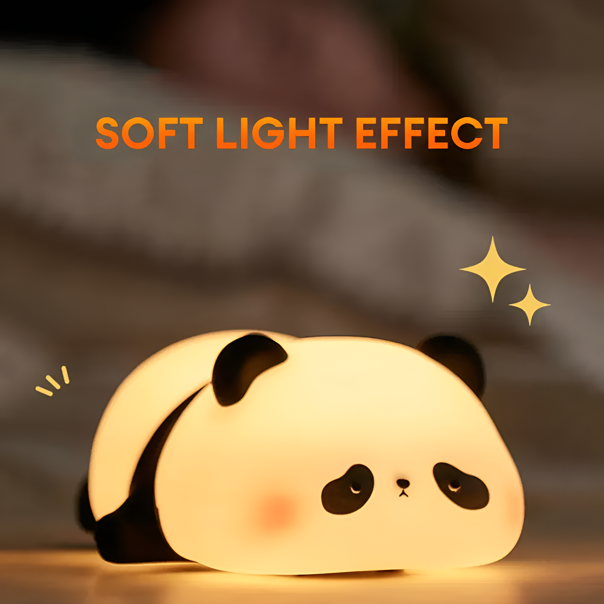 Cute Panda Night Light | Silicone Soft Lamp | Portable & Child‑Safe Bedside Light