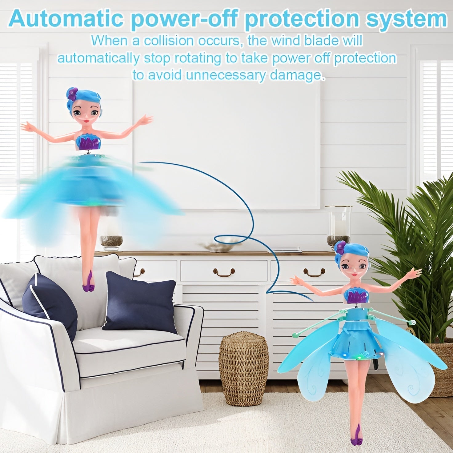 Rechargeable Magical Flying Fairy Doll,hand Sensor Control / Sky Dancers Flying Toy