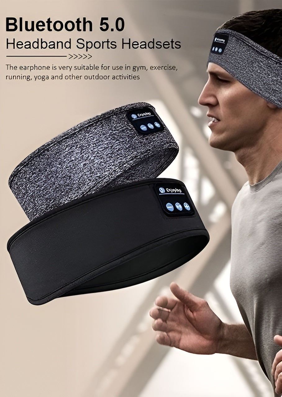 Wireless Bluetooth Music Headband With Built-In Headphones For Sports, Running, Gym, And Sleep