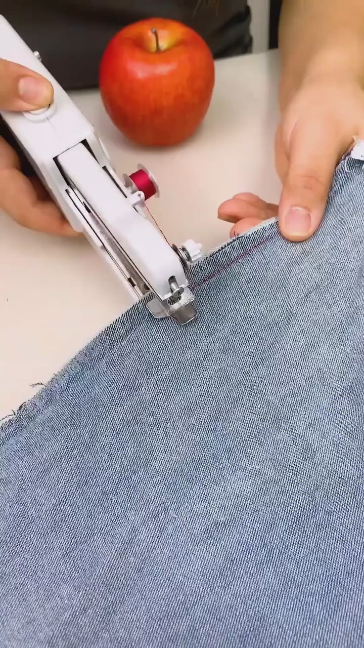 Mini Portable Handy Handheld Sewing Machine Battery-Operated Stitching Tool Lightweight