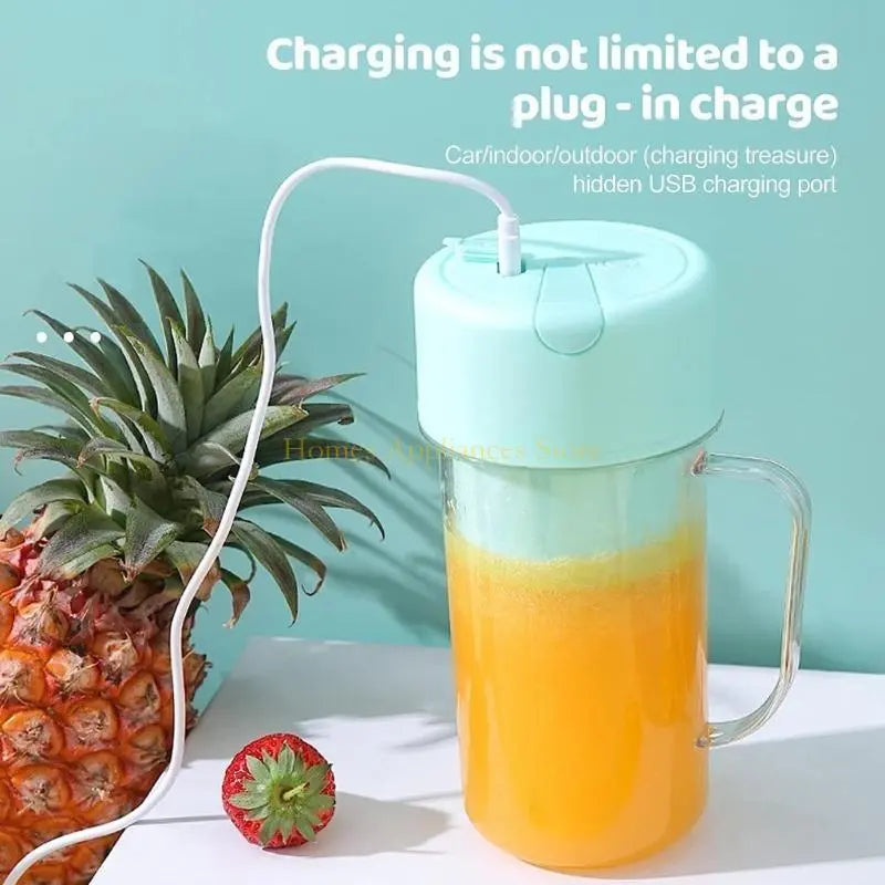 Rechargeable Fast Glass Juicer + Free Silicon Straw