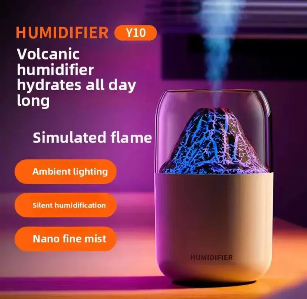 Volcano Humidifier + Night LED Lights