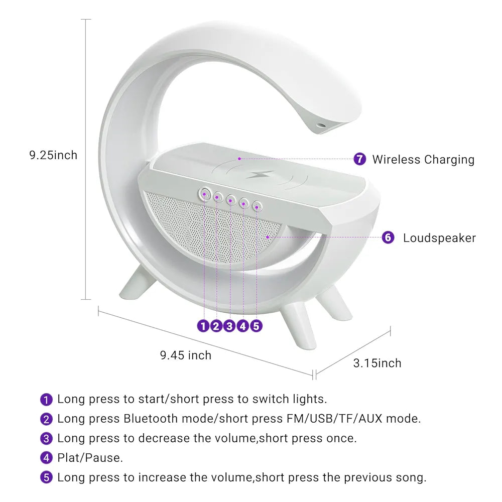 Pro 6-in-1 Wireless Charger, Lamp & Speaker