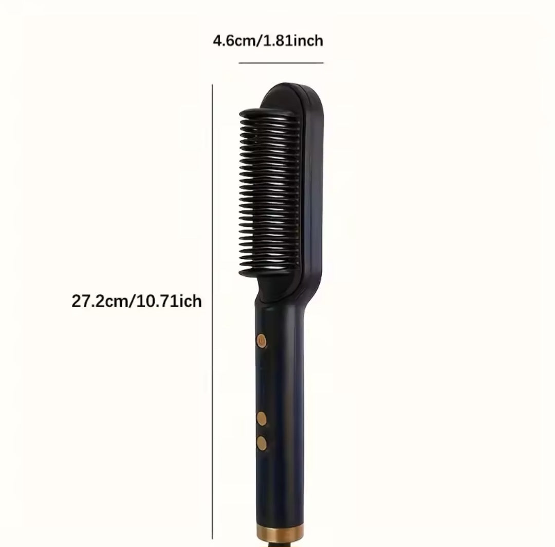 Electric Heat Brush 2-in-1 Straightener & Curler