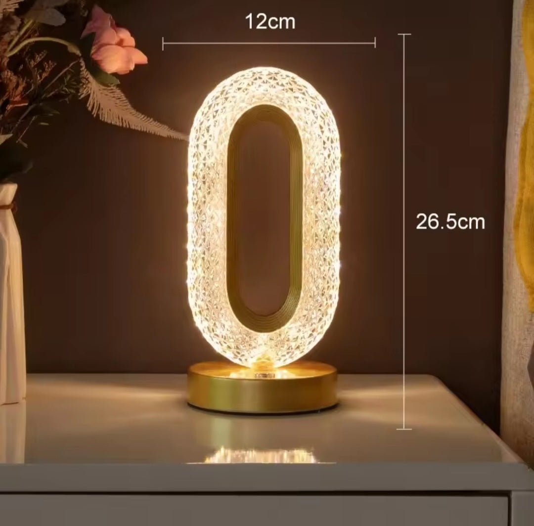 Imported Crystal Touch Lamp, Rechargeable Luxury Lighting